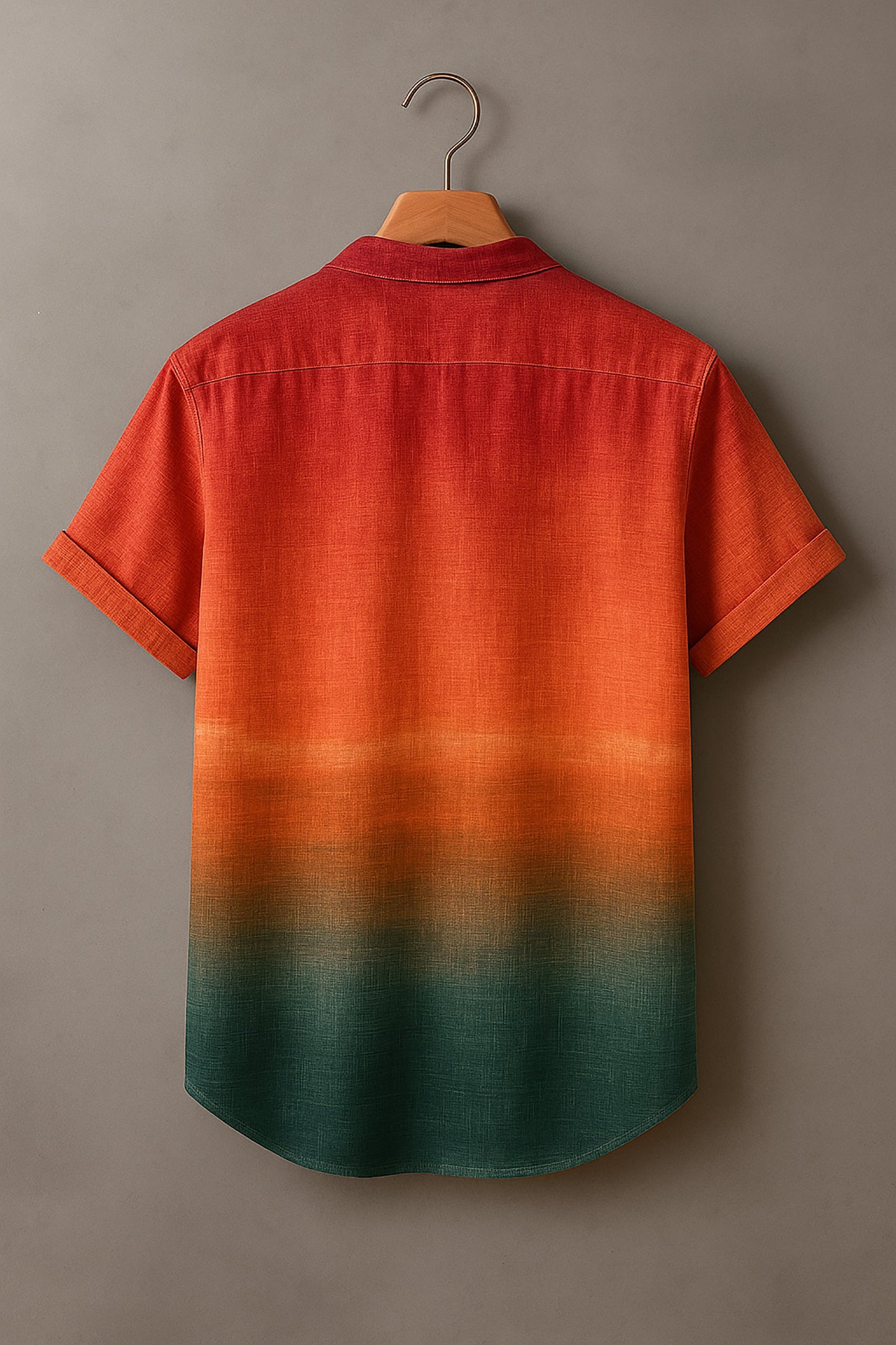 Line Combination Fan-shaped Decorative Pattern Casual Cotton And Linen Polo