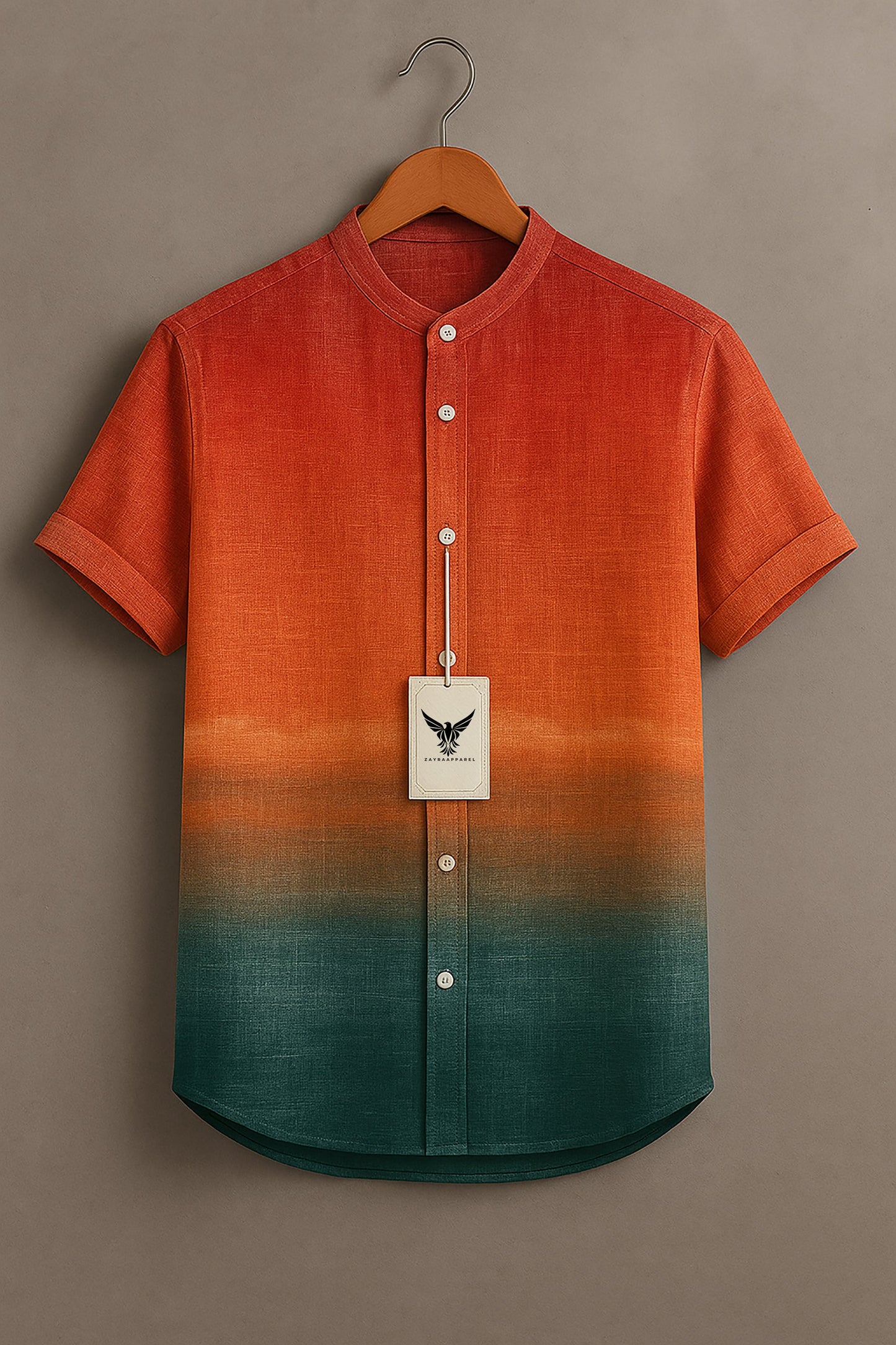 Line Combination Fan-shaped Decorative Pattern Casual Cotton And Linen Polo
